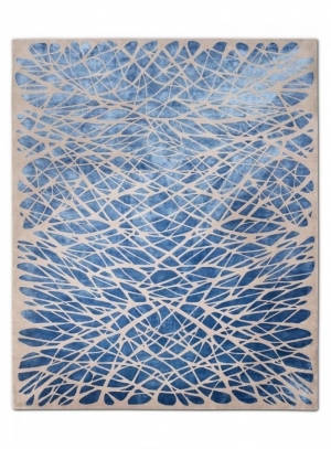 新中式蓝色几何图案地毯贴图-高端定制-ID:4007789