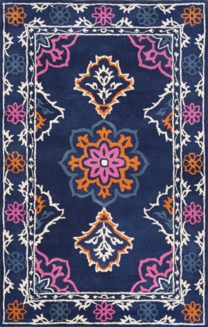 美式田园蓝色低花纹地毯贴图-ID:4008653