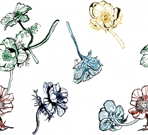 现代植物图案花纹壁纸-ID:4013558