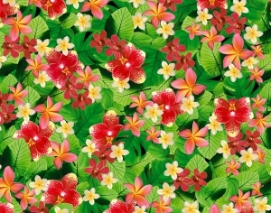 Animal And Plant Pattern Wallpaper