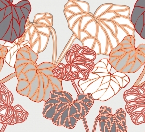 现代植物图案花纹壁纸-ID:4015955