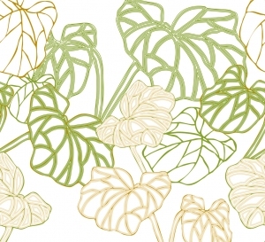 现代植物图案花纹壁纸-ID:4017026