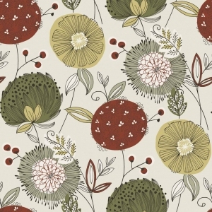 现代植物图案花纹壁纸-ID:4017187