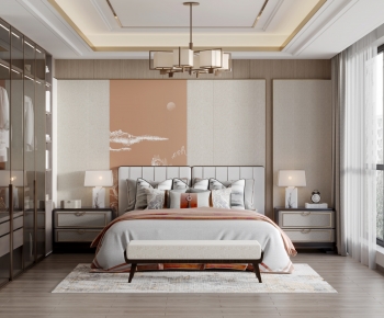 New Chinese Style Bedroom-ID:423770907
