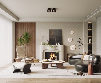 Wabi-sabi Style A Living Room-ID:161312101