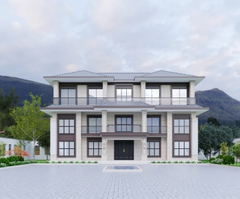 New Chinese Style Villa Appearance-ID:611318112