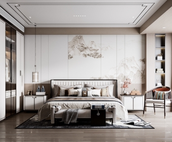 New Chinese Style Bedroom-ID:100608116