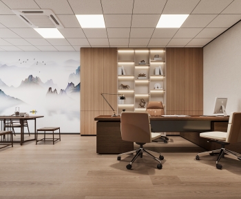 Modern New Chinese Style Manager's Office-ID:281531103