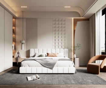 Modern Wabi-sabi Style Bedroom-ID:381998062