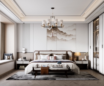 New Chinese Style Bedroom-ID:633147001