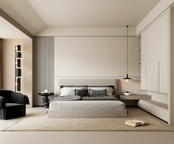 Modern Wabi-sabi Style Bedroom-ID:210990918