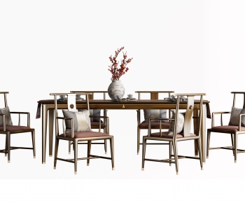 New Chinese Style Dining Table And Chairs-ID:359963892
