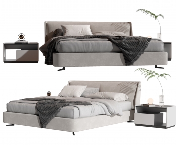 Modern Double Bed-ID:593086006