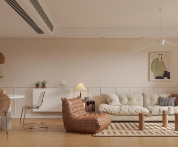 Modern Wabi-sabi Style A Living Room-ID:624811892