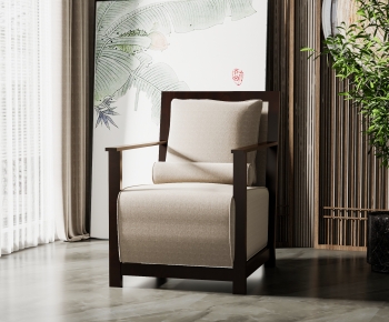 New Chinese Style Single Sofa-ID:907264955