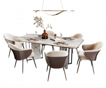 Modern Dining Table And Chairs-ID:713397982