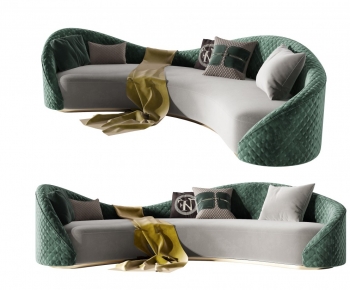 French Style Curved Sofa-ID:587816957