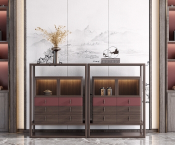 New Chinese Style Side Cabinet/Entrance Cabinet-ID:154067048