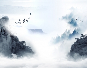 新中式山水壁画-ID:5136163