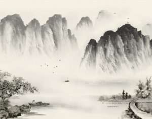 新中式山水壁画-ID:5136167