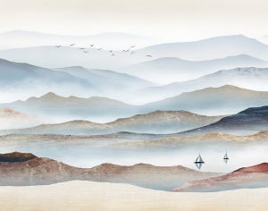 新中式山水壁画-ID:402119262