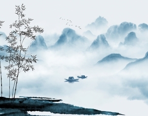 新中式山水壁画-ID:5136213