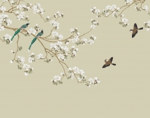 新中式花鸟装饰壁画-ID:5136241