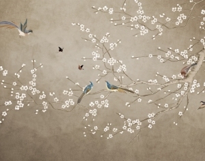 新中式花鸟装饰壁画-ID:5136243