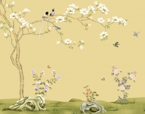 新中式花鸟装饰壁画-ID:5136254