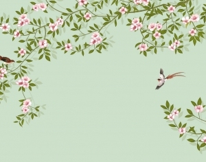 新中式花鸟装饰壁画-ID:5136256