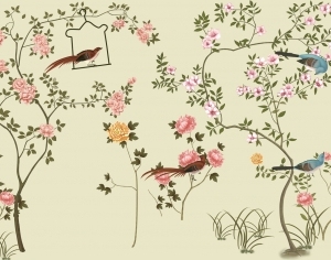 新中式花鸟装饰壁画-ID:5136261