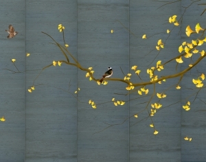 新中式花鸟装饰壁画-ID:5136271
