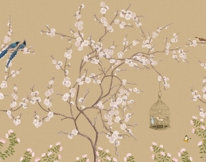 新中式花鸟壁画-ID:5136280