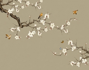 新中式花鸟壁画-ID:5136289