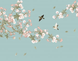 新中式花鸟壁画-ID:539326917