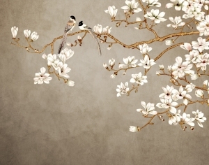 新中式花鸟壁画-ID:5136305