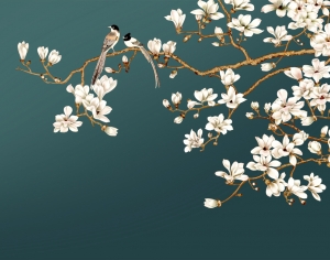 新中式花鸟壁画-ID:181649929