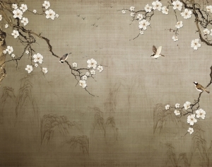 新中式花鸟壁画-ID:5136328