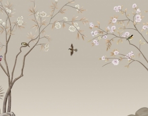 新中式花鸟壁画-ID:5136329