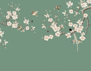 新中式花鸟壁画-ID:5136331