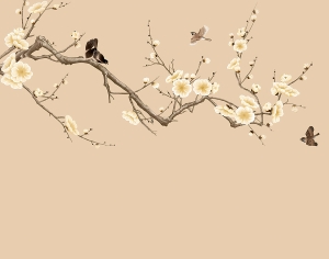 新中式花鸟壁画-ID:974617009