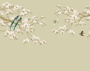 New Chinese StyleAnimal And Plant Pattern Wallpaper