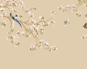 新中式花鸟壁纸-ID:5136380
