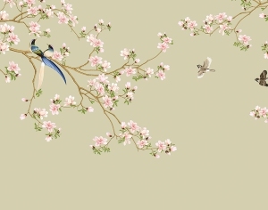 新中式花鸟壁纸-ID:5136381