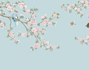 新中式花鸟壁纸-ID:5136402