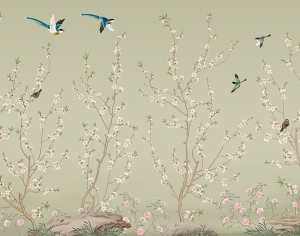 新中式花鸟壁纸-ID:5136418