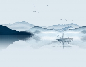 新中式山水画-ID:415749078