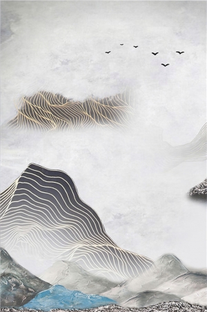新中式山水画-ID:454854978