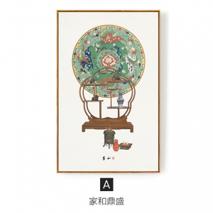 新中式装饰挂画-ID:974539049
