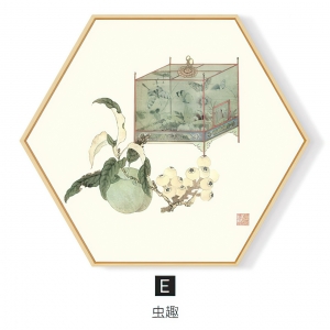 新中式装饰挂画-ID:158695947